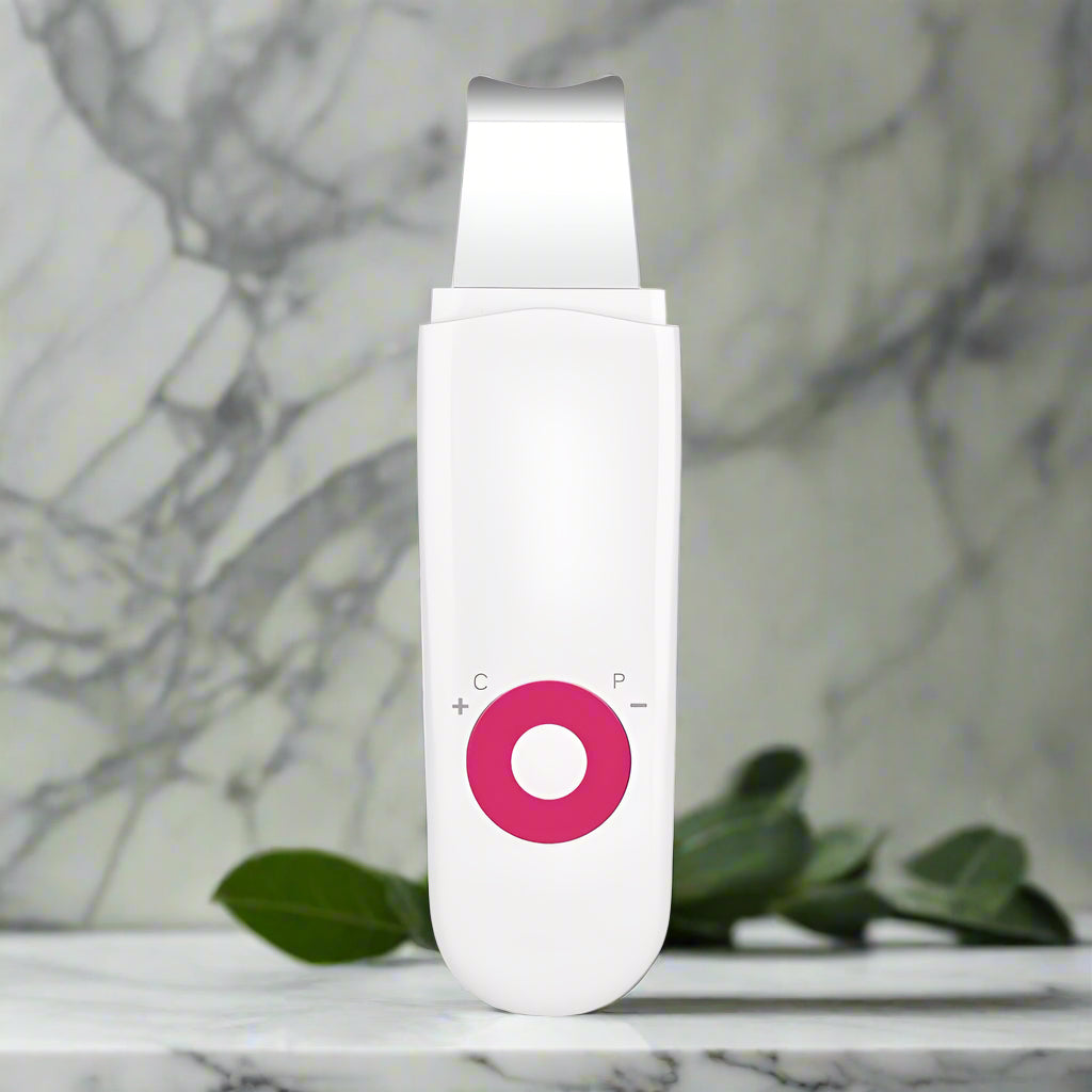 Ultrasonic Skin Scrubber Deep Cleaning EU Red - AroundTheWineCooler